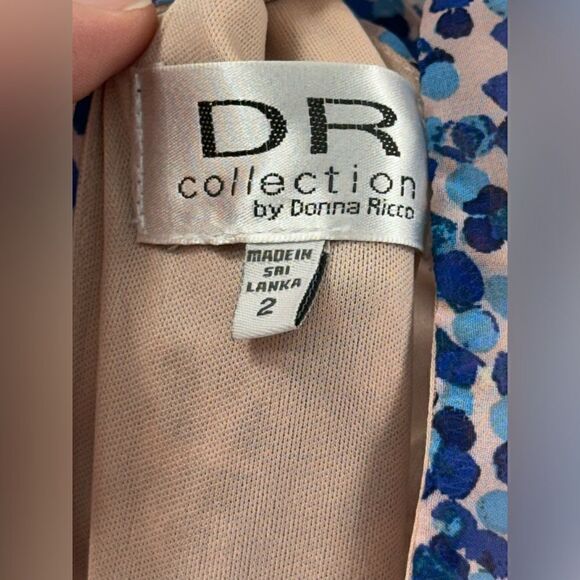 Donna Ricco DR Collection Confetti Maxi Dress- Ivory Multi- Size 2- NWT - Picture 6 of 9